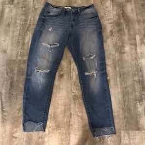 Kancan women’s distressed jeans
